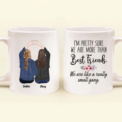 Personalized Best Friend Gifts Coffee Mug - 2 Besties Mug - More Than Best Friends